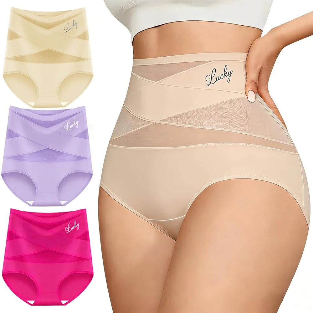 High-Waist Cross-Panel Brief